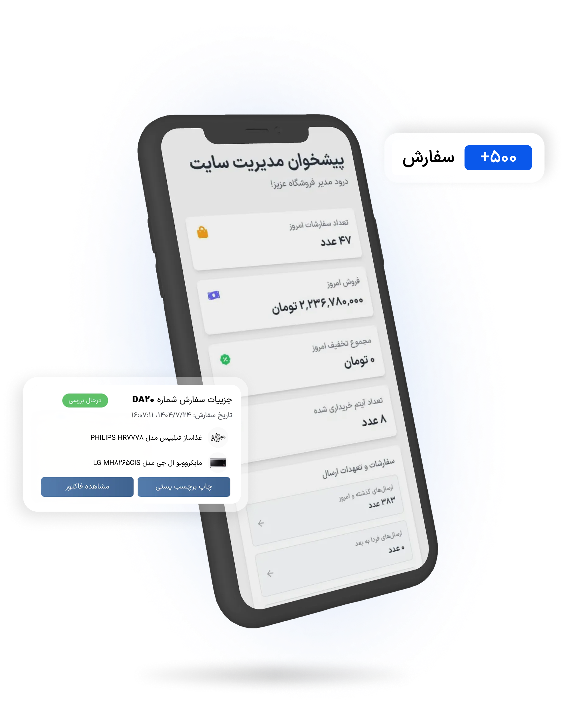 تحلیل عمکرد فروشگاه با سایت ساز بازاری